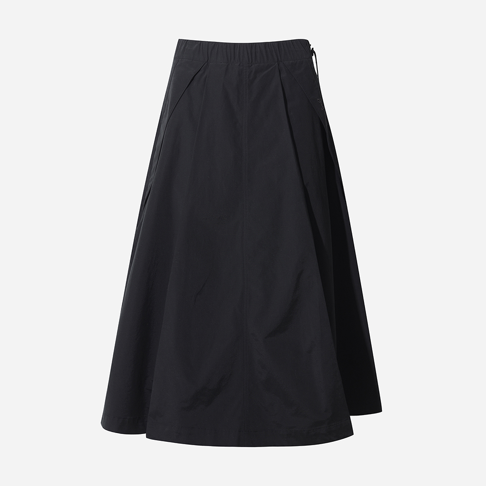 워크 A라인 롱 스커트 여자(BLACK)