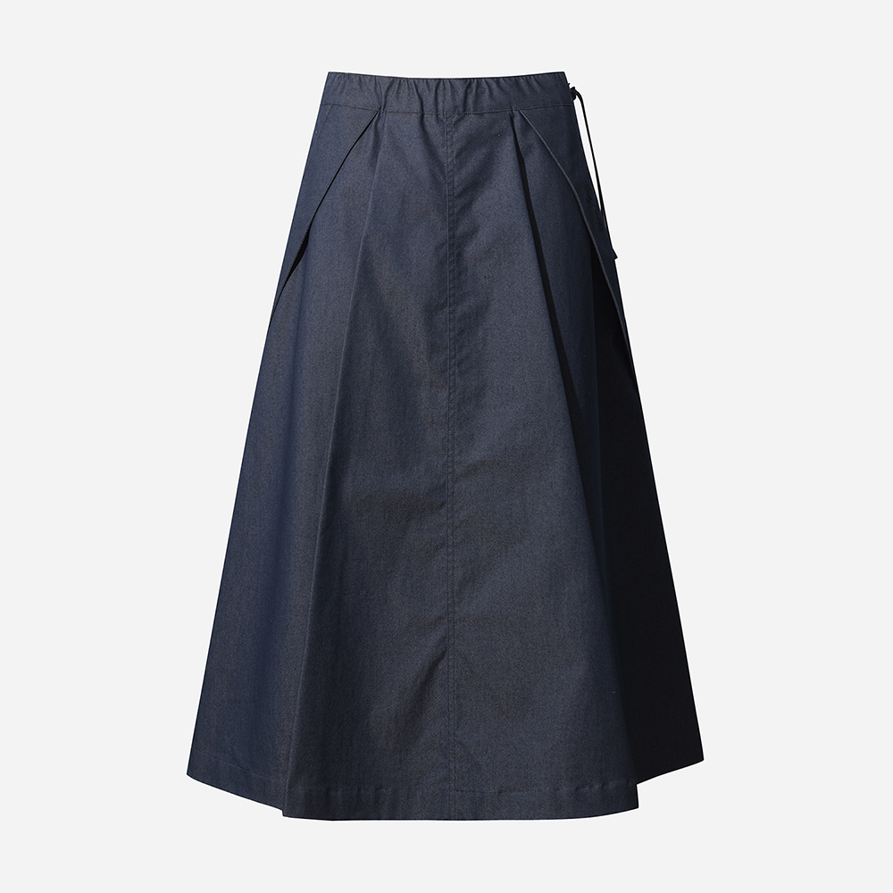 워크 A라인 롱 스커트 여자(DARK INDIGO)