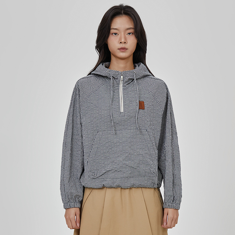 시어서커 후드 아노락 여자(NAVY)