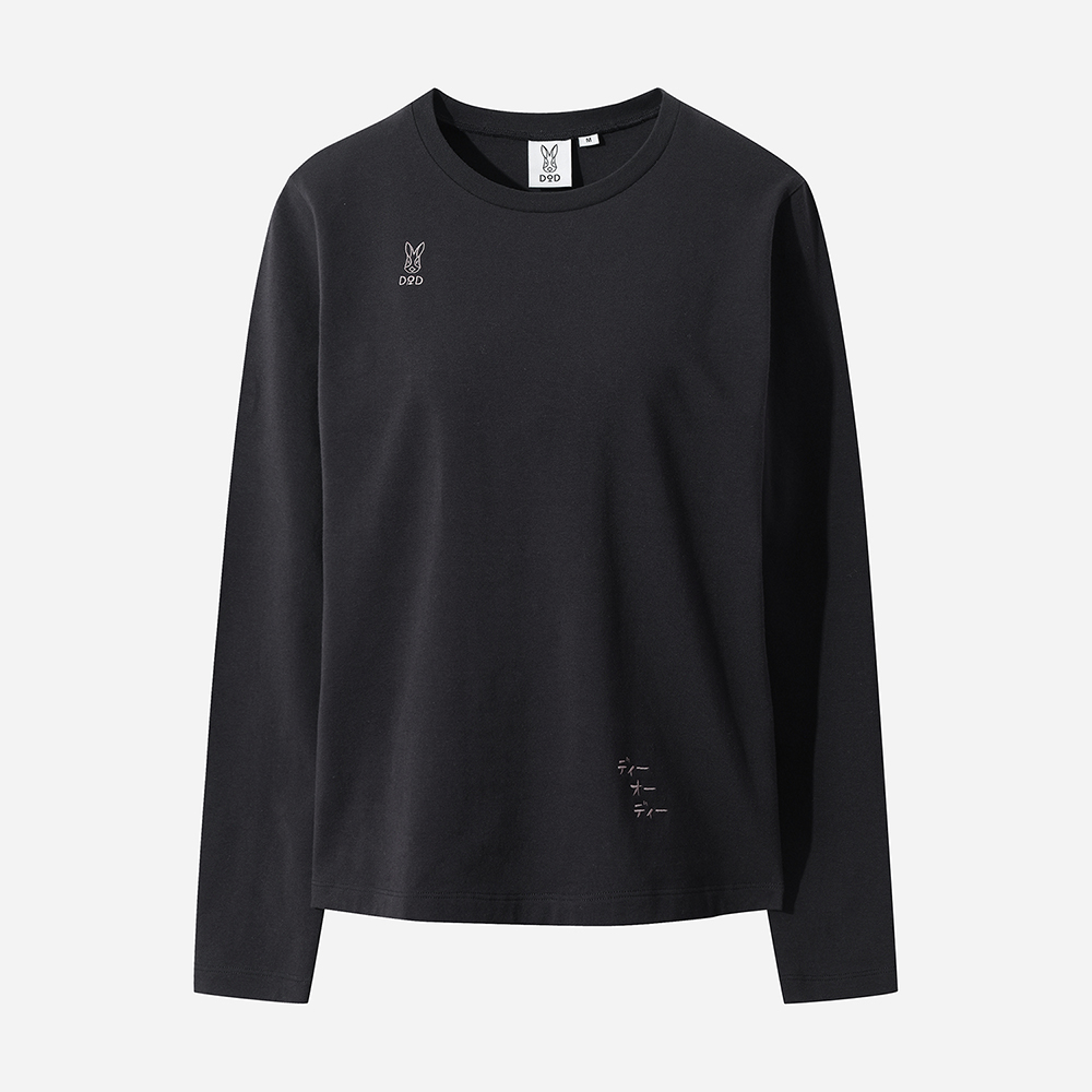 베이직 긴팔 티셔츠 여자(BLACK)