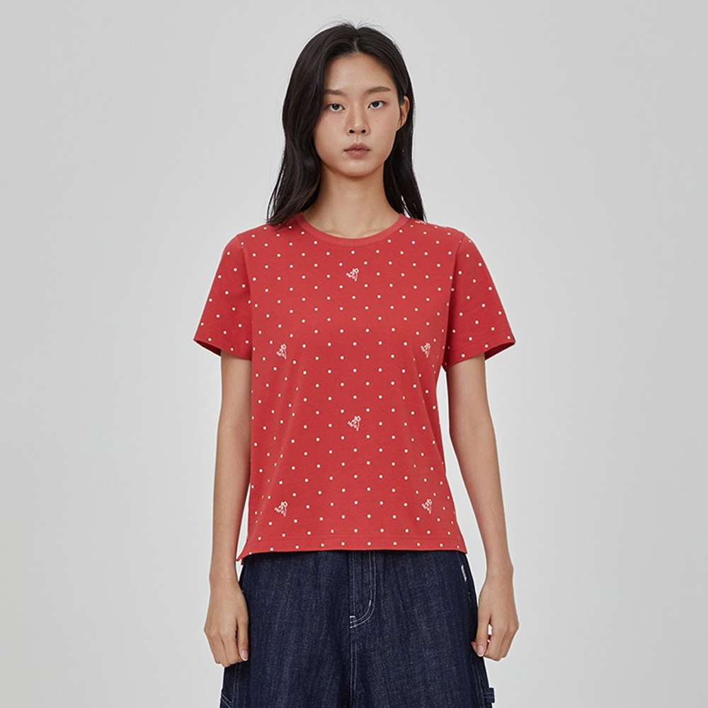 키노코 반팔 티셔츠 여자(RED)
