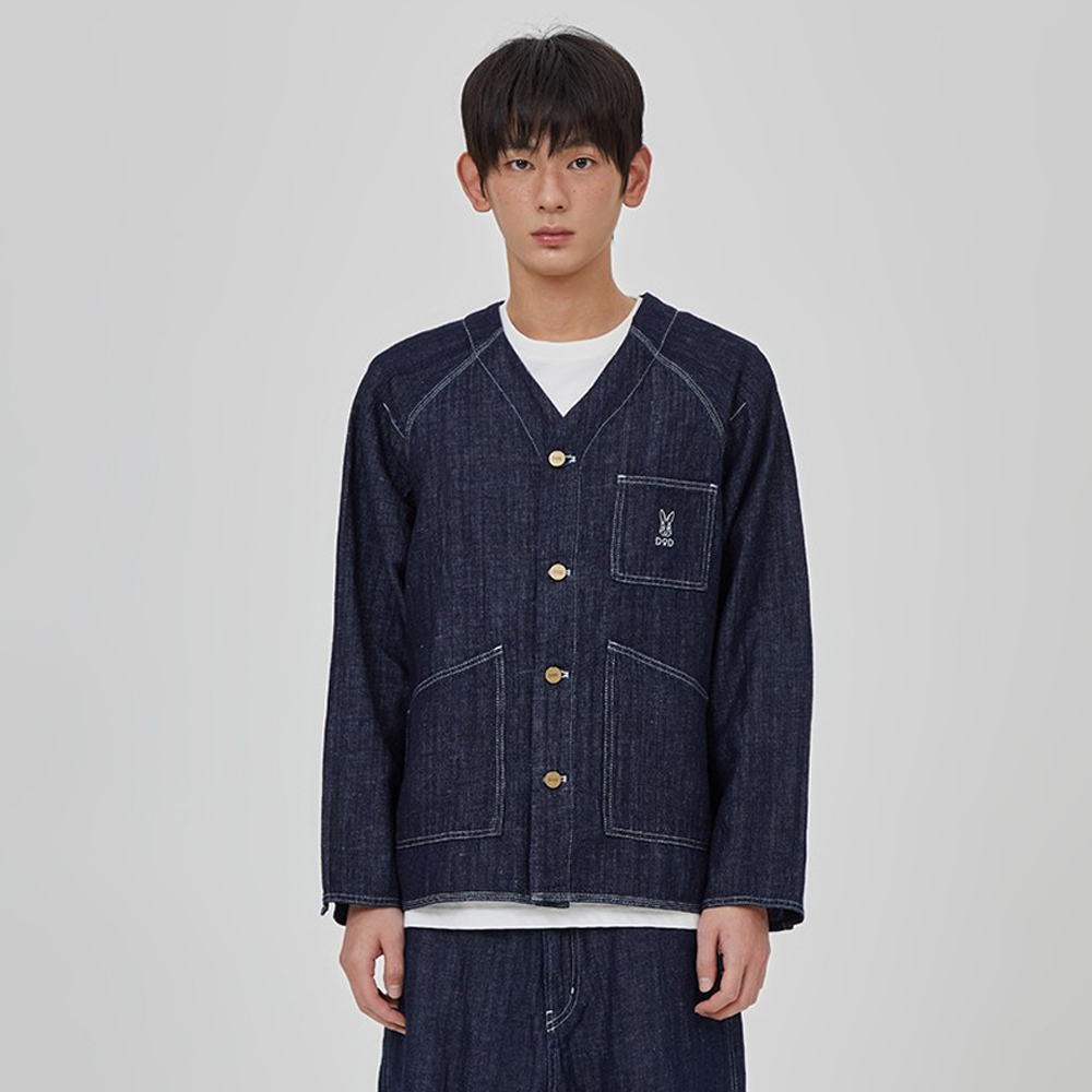 린넨 데님 칸타 자켓(DARK INDIGO)