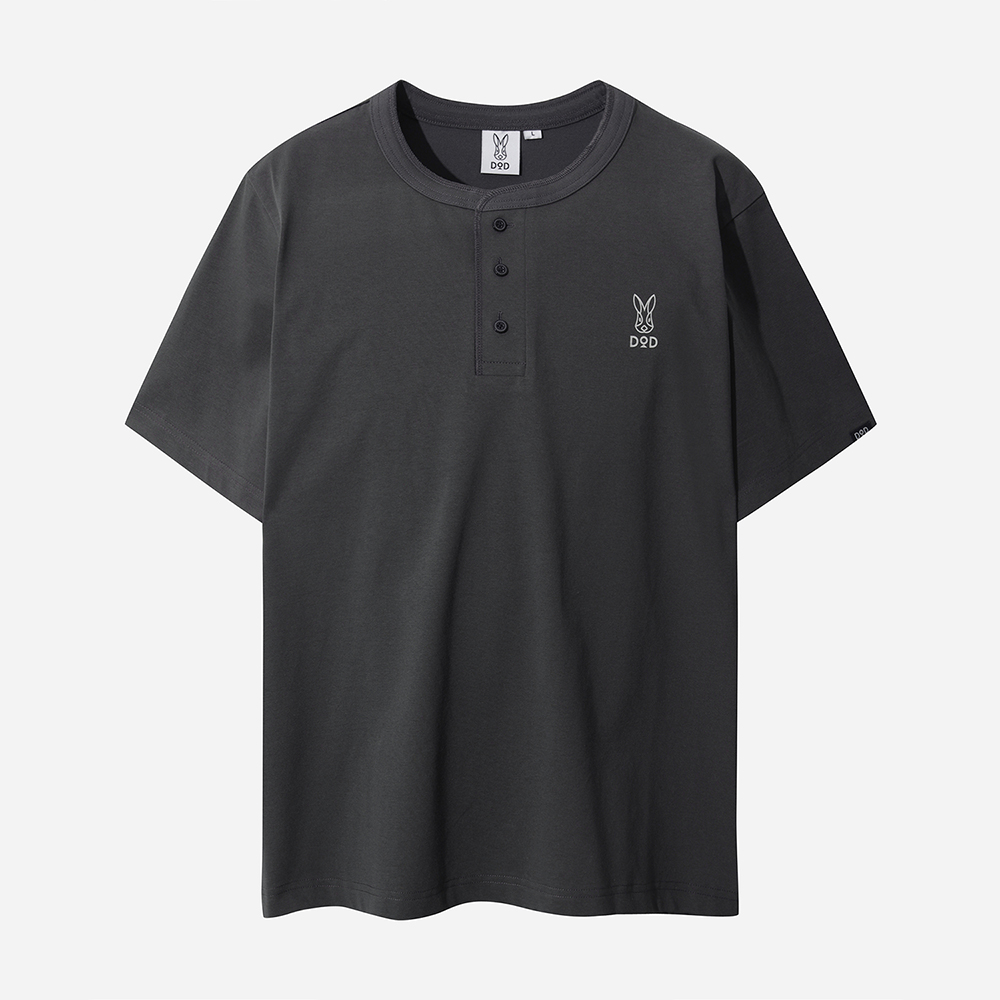 소로나 변형넥 라운트 티셔츠 남자(D.CHARCOAL GREY)