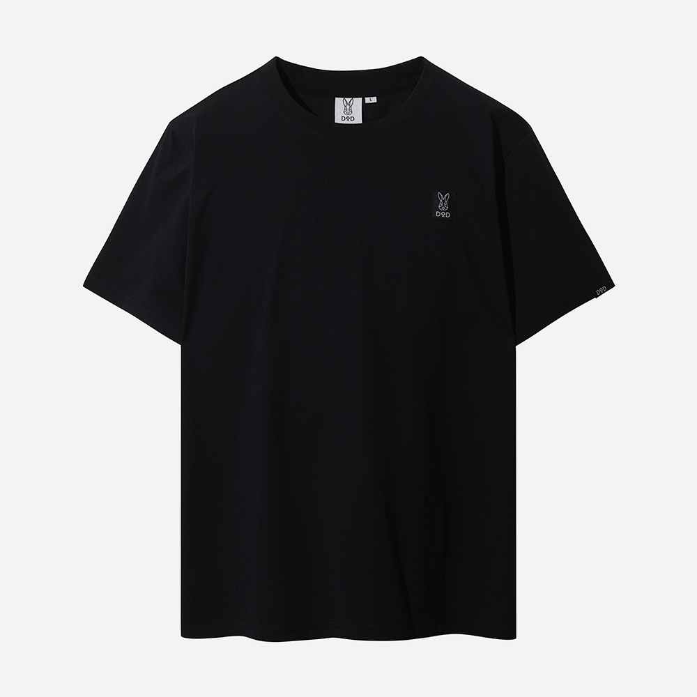 소로나 베이직 라운드 숏 티셔츠 남자(BLACK)