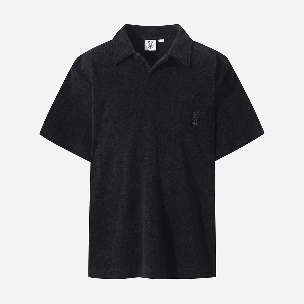 테리업 카라 티셔츠 남자(BLACK)