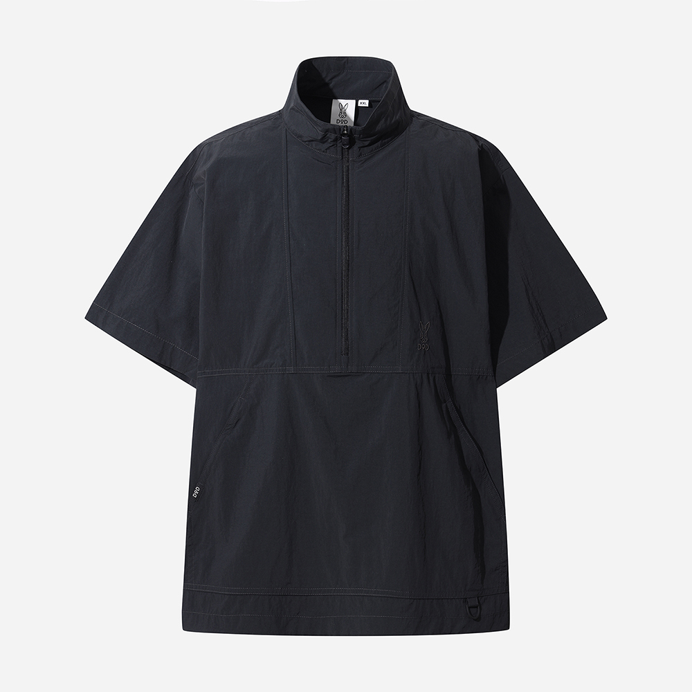 에이트 스텐넥 하프 아노락 남자(BLACK)
