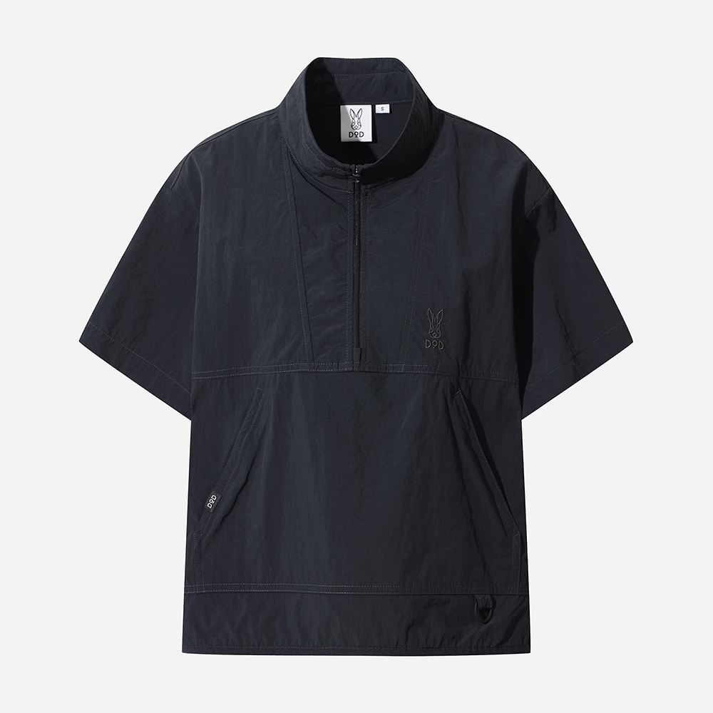 에이트 스텐넥 하프 아노락 여자(BLACK)