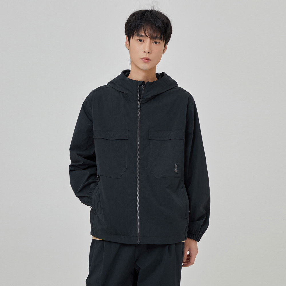 마이로 후드 집업자켓(BLACK)