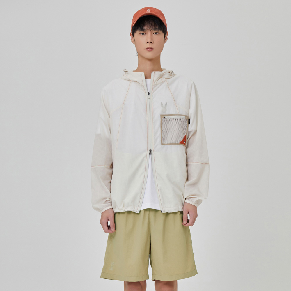 예이예이 경량 립 후드 자켓 (IVORY)